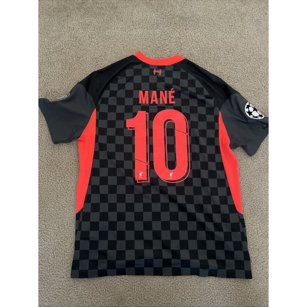 Nike Liverpool Men's 3rd Jersey 20/21 Legend Mané #10 - Black. Size XL